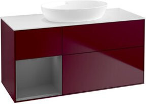 V&B Waschtischunterschrank Finion in Anthrazit mit Regal, Breite: 120 cm, Tiefe: 50,1 cm, Höhe: 50,1 cm - Bild 1