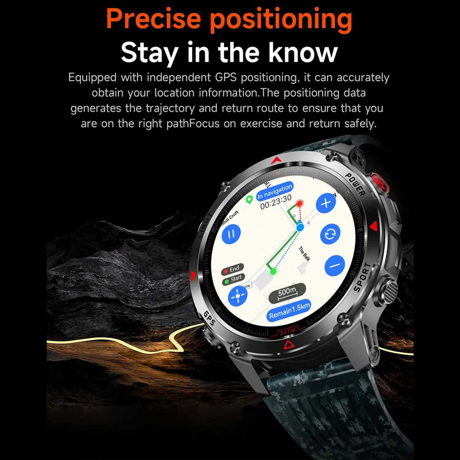 Lucky Start Smartwatch, Silber, Silikon, Herren, 10 ATM - Bild 6