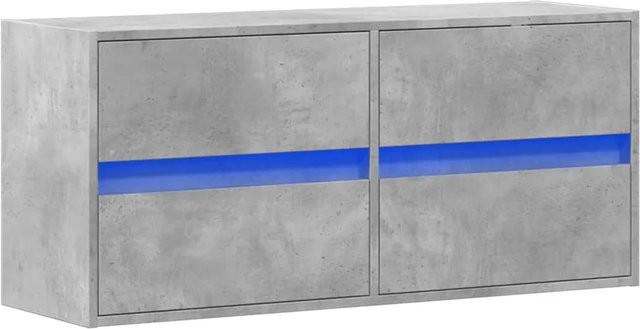 vidaXL TV-Wandschrank mit LED-Beleuchtung in Betongrau, B/T/H: 100 x 31 x 45 cm - Bild 1