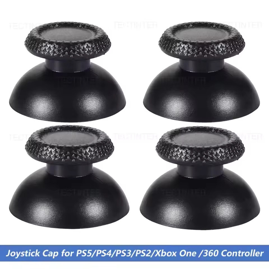 TECTINTER Ersatz-Joystick-Kappen für Xbox One/360 und PlayStation 5/4/3/2, analoge Daumen-Sticks in Schwarz, 10 Stück - Bild 3