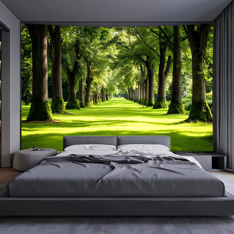 VIKAMA Wandteppich mit natürlicher Landschaft aus Polyester zur Wanddekoration für Schlafzimmer, Wohnzimmer und Büro - Bild 3