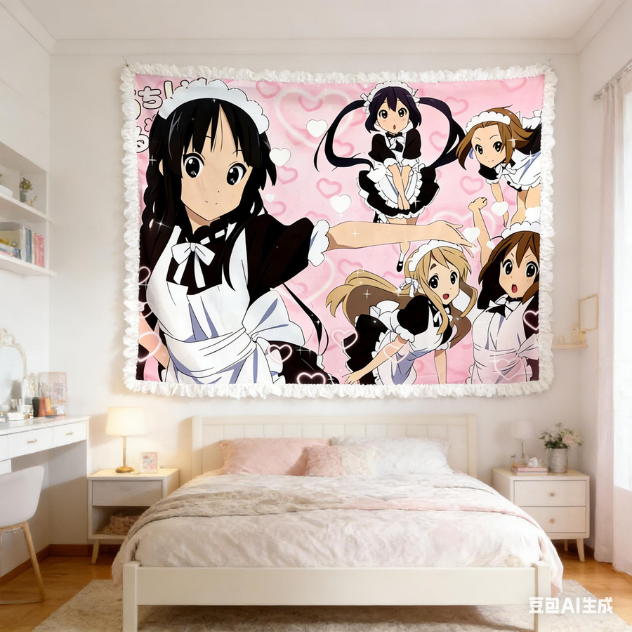 JMG Household Supplies Anime Maid Wandteppich K-On! Maid Cafe Design aus Polyester, Mehrfarbig, Breite: 60 cm, Höhe: 40 cm - Bild 3