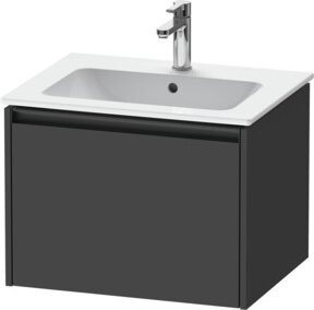 Duravit Waschtischunterschrank Ketho.2 in Grau Matt mit 1 Auszug, wandhängend, B: 61 cm, T: 48 cm, H: 44 cm - Bild 1