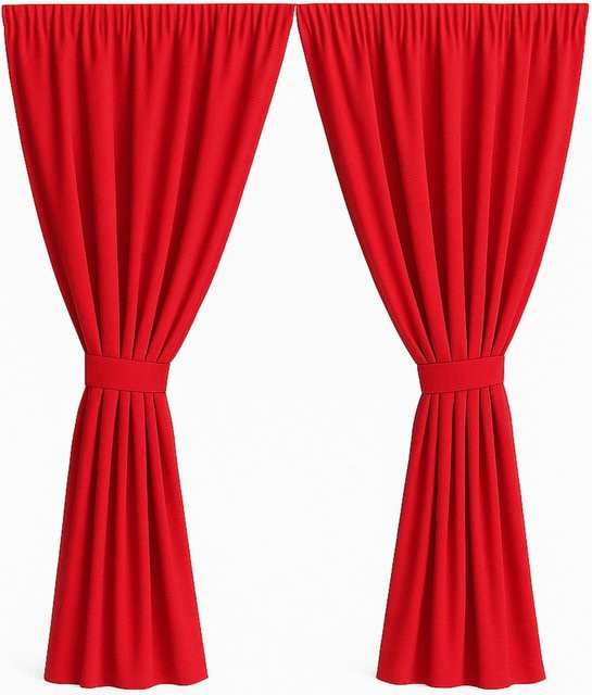Setgarden Curtain Garden Outdoor Vorhang Rot, 2 Stück, B: 155 cm, H: 240 cm - Bild 1