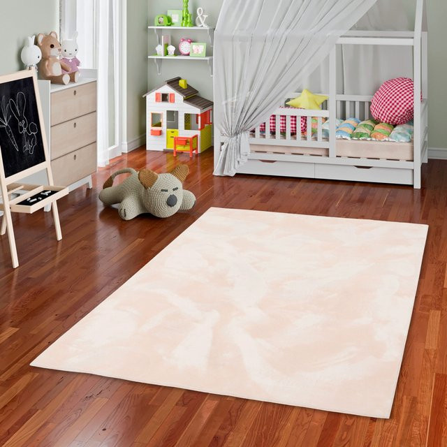 Pergamon Kinder Super Soft Fellteppich Pearl Kids in Beige aus Kunstfell - Bild 1