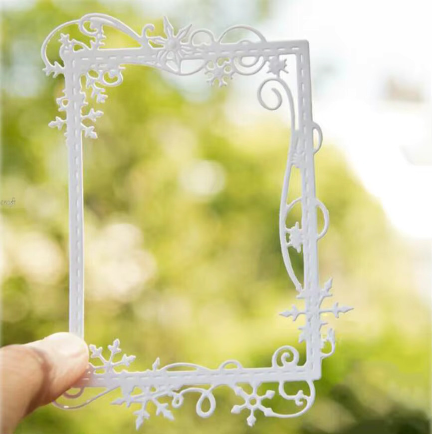 Metall-Stanzform mit rechteckigem Rahmen für Scrapbooking und Bastelarbeiten mit Weihnachtsmotiv - Bild 2