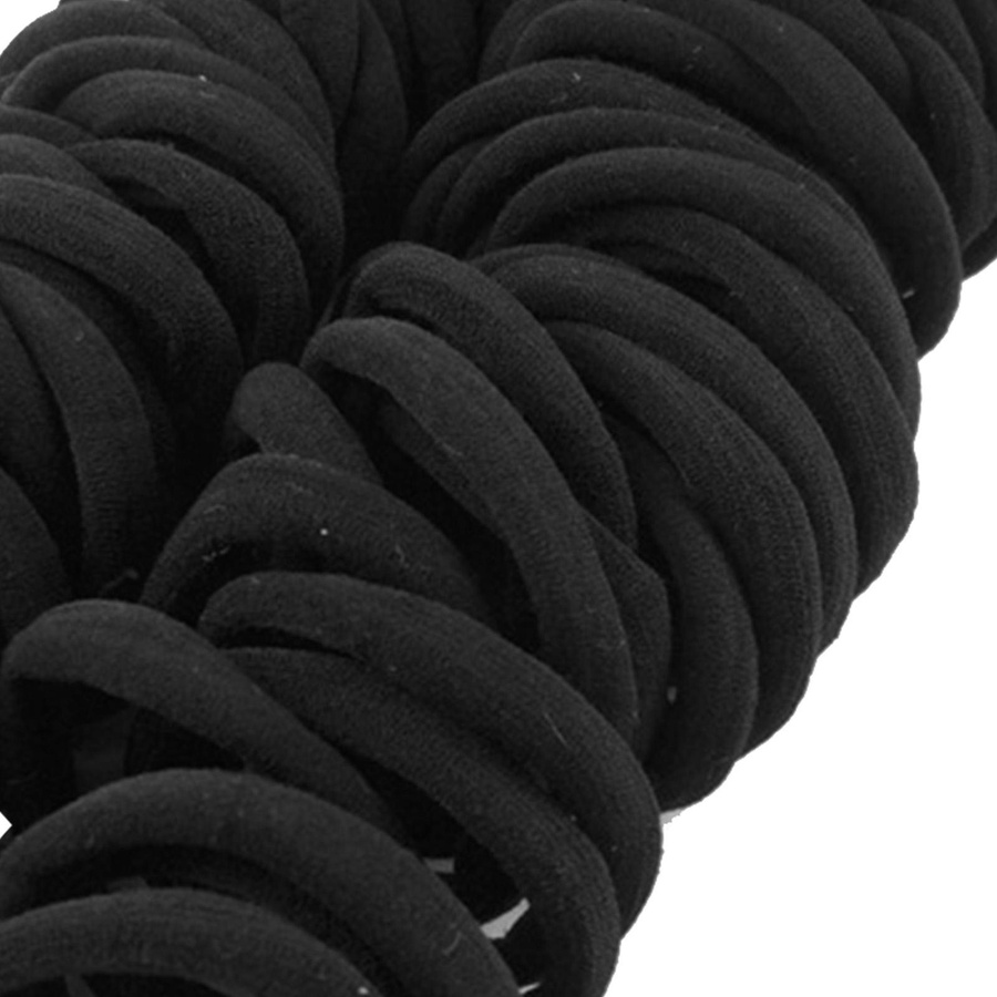 100 Stück Haargummis Schwarz Elastisch Nahtlos, Haarband Zopfhalter - Bild 3