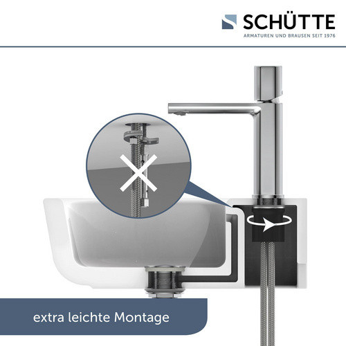 Schütte Waschtischarmatur New York Einhebelmischer mit Pop-up-Abfluss in Chrom - Bild 4