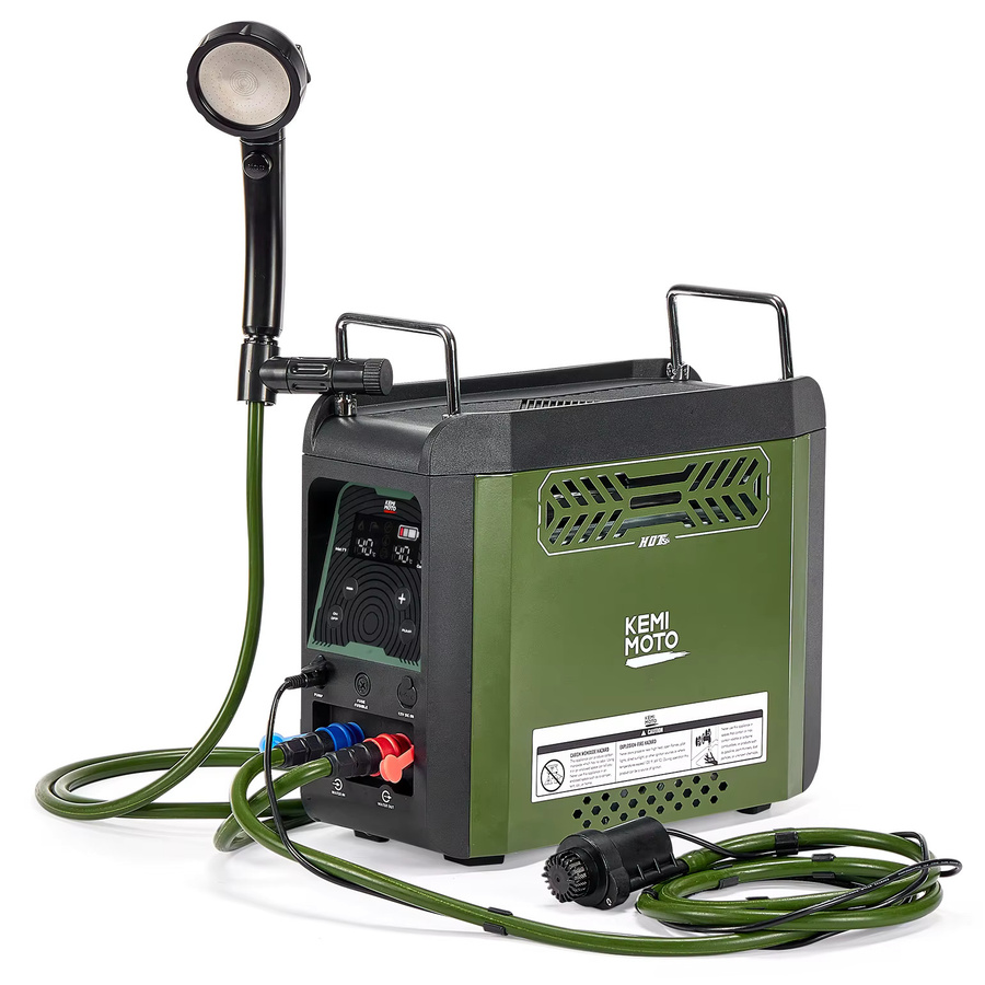 KEMITOUR Tragbare Outdoor Dusche für UTV und ATV mit Sofort-Heißwasserbereiter, 20.000 BTU, Pumpe und wiederaufladbarem 4000mAh Akku - Bild 7
