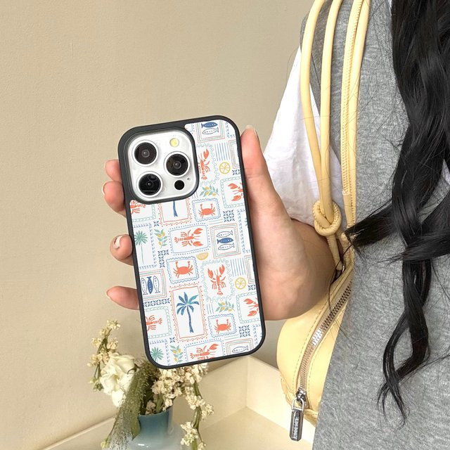 VNTK Puzzle-Handyhülle mit Seestern-Design für iPhone 11 bis iPhone 16 Pro Max, Luxus-Anti-Drop Schutzhülle, Multicolor - Bild 1