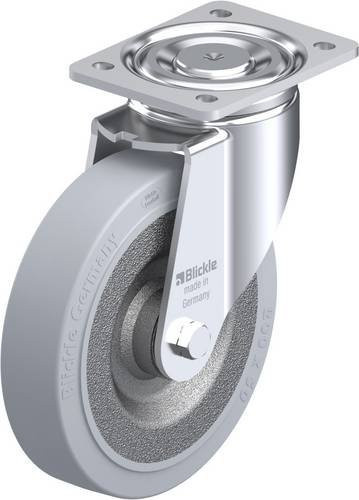 Blickle Lenkrolle LH-SE 200K-SG in Silber und Grau mit 200 mm Rad-Durchmesser und 600 kg Tragfähigkeit - Bild 1