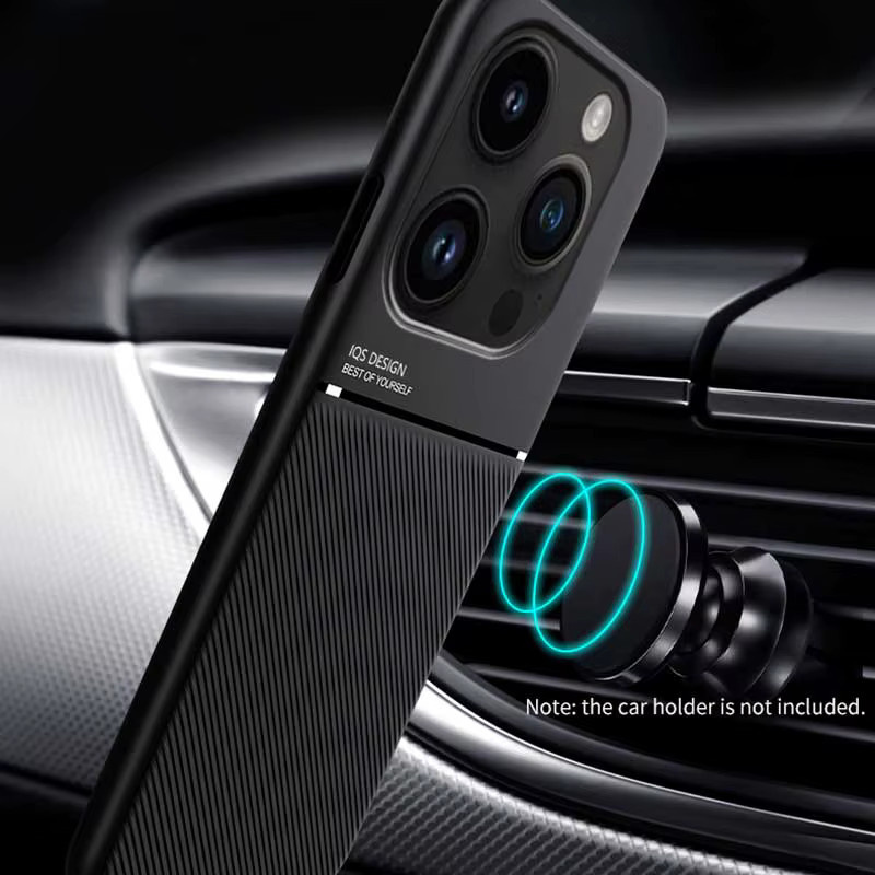 Magnetische Handyhülle für Apple iPhone 17 16 15 Pro Max 14 Plus Air 16E in Schwarz, Matte Anti-Rutsch-Schutzhülle - Bild 4