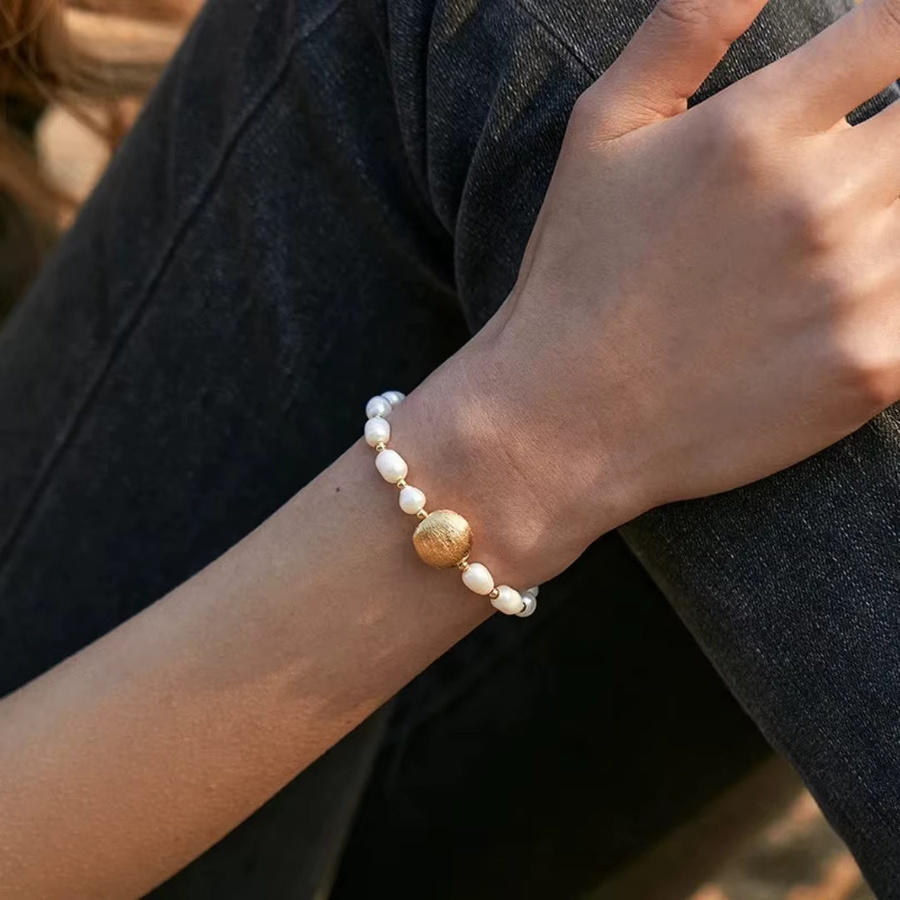 Erpels Armband Edelstahl, Süßwasserperlen, Damen - Bild 2
