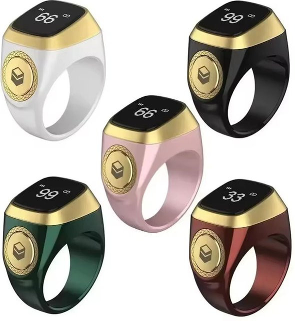 Ola Esporte Smart Ring Qibla Smart Tasbih Digitaler Zähler in Pink mit Vibrationserinnerung für die 5 Gebetszeiten - Bild 1