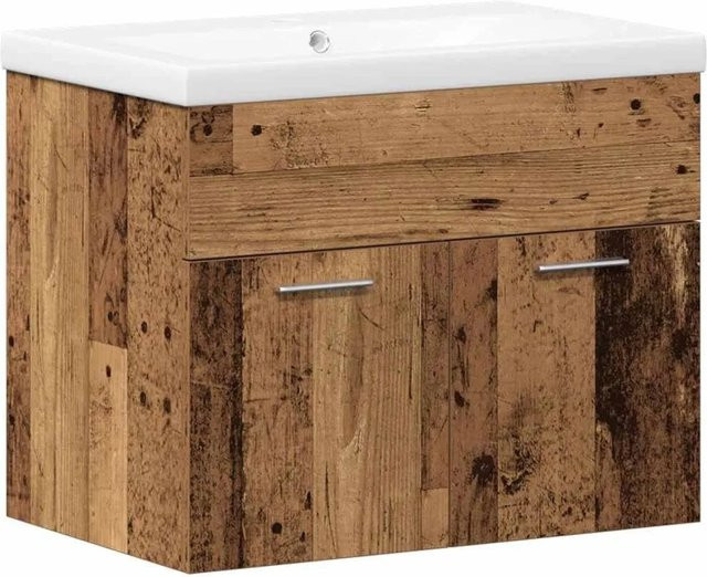 vidaXL Badezimmerschrank aus Holzwerkstoff mit Schubladen, wandmontiert, modern, matt, Breite: 60 cm - Bild 1
