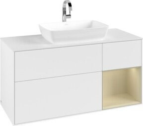 V&B Waschtischunterschrank Finion in Weiß lackiert, Breite: 120 cm, Tiefe: 50,1 cm, Höhe: 50,1 cm - Bild 1