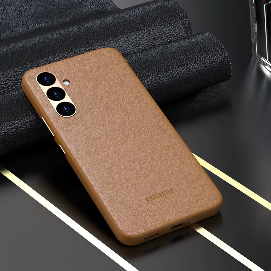 Leder-Handyhülle für Samsung Galaxy S24 Ultra S24 Plus S24 FE S23 Ultra in Schwarz - Bild 2