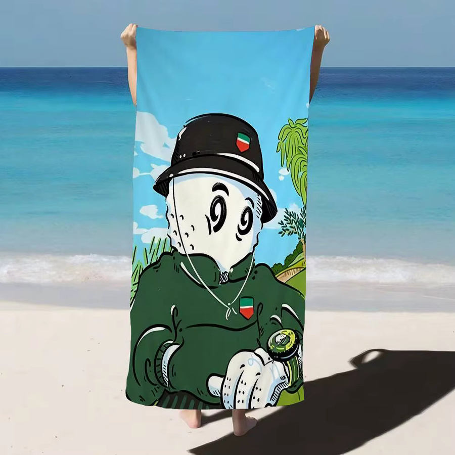 L-Leisure M-Malbones Kinder Strandtuch mit niedlichem Cartoon-Design aus saugfähiger Mikrofaser für Strand und Pool - Bild 3