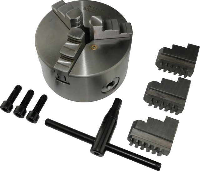 Rotwerk 3-Backenfutter zentrisch spannend, Farbe: Silber, Durchmesser: 10 cm - Bild 1