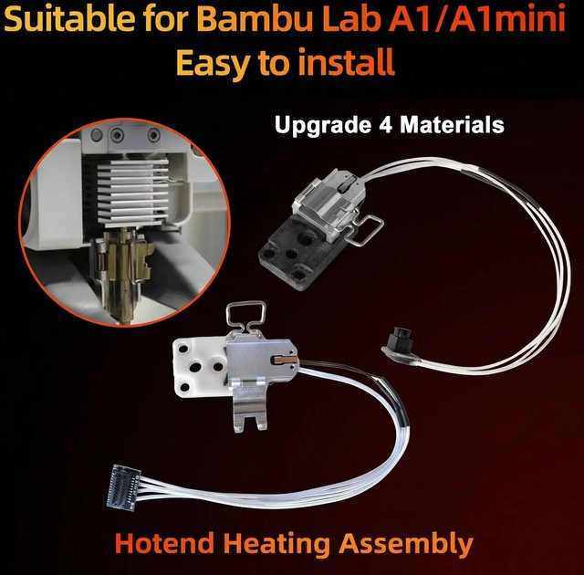 Bambu Lab Hotend-Montage-Heizbaugruppe für A1 und A1 Mini FDM 3D-Drucker Zubehör - Bild 1