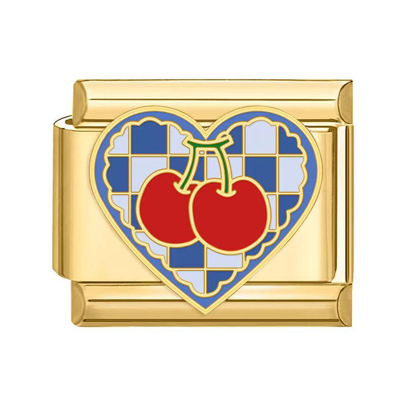 Yolorist Charm-Anhänger Edelstahl, Schwarze Katze, Schleife, Kirsche, Herz, Stern, Blumen, Unisex - Bild 2