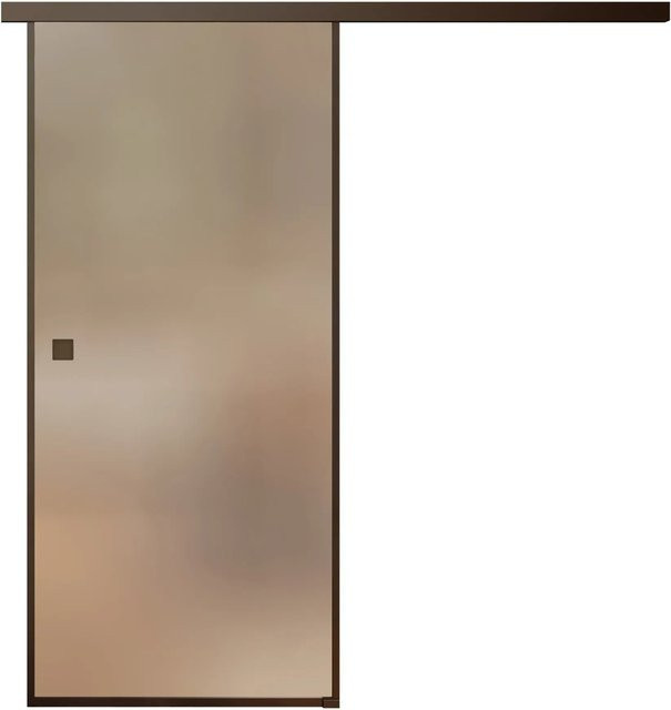 Skyscope Portal Schiebetür-Set Slimwork aus Glas in Schwarz, B: 106 cm, H: 206 cm - Bild 1