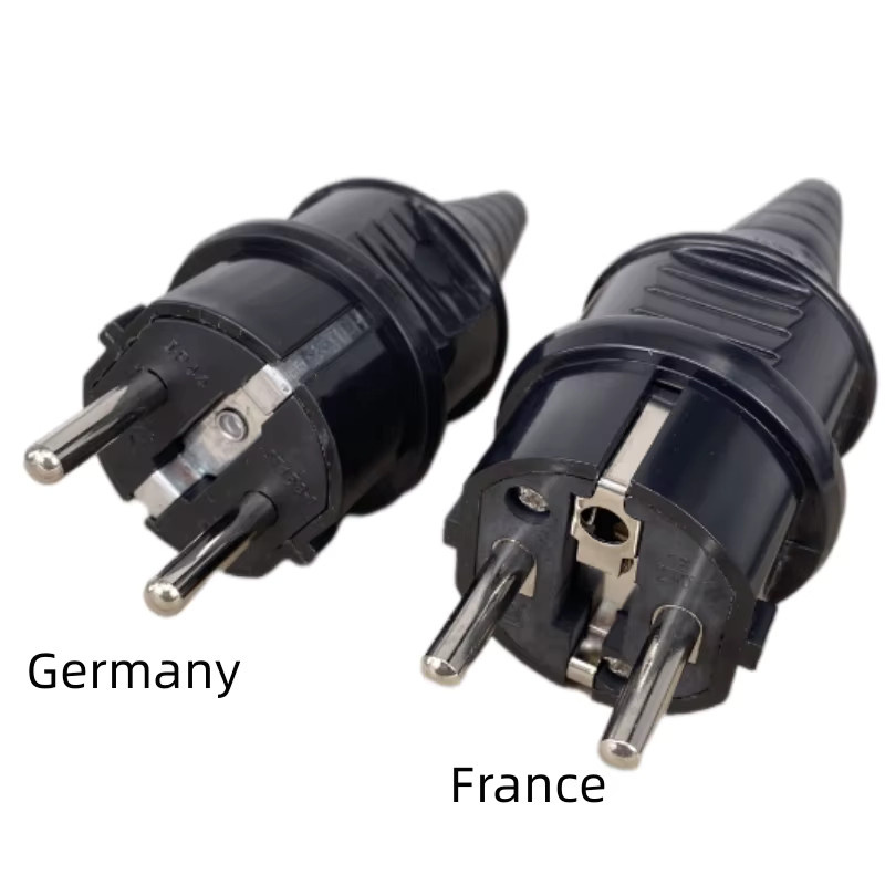 Fengyidz Schuko Netzstecker Typ F 16 A IP44 Schwarz - Bild 2
