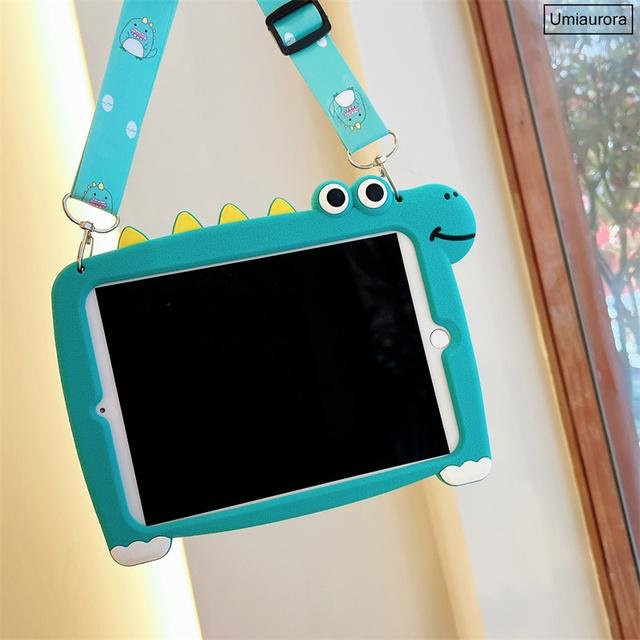 Kindersichere Silikonhülle für Lenovo Tab Plus mit Tablet-Ständer, stoßfeste Schutzhülle für XiaoXin Pad 10.6 in, Farbe: Türkis - Bild 1