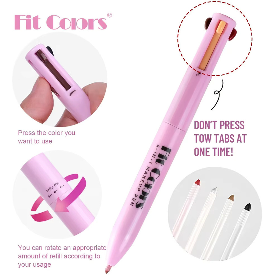 4-in-1 Lip Liner Eyeliner Augenbrauen Textmarker, wasserfest - Bild 6