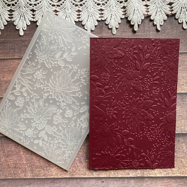 Weißer Kunststoff-Ordner mit 3D-Blumenmuster als DIY-Sammelalbum und Dekoration für Kunsthandwerk - Bild 1