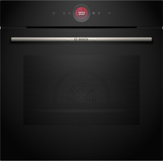 Bosch Serie 8 Einbaubackofen HBG7241B2 in Schwarz mit 71 l Volumen, Pizza-Stufe, Heißluft, Rapid Preheat und Smart Home Integration, Breite: 59,4 cm - Bild 1