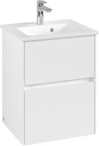 V&B Waschtischunterschrank Collaro mit Waschtisch und LED-Beleuchtung, Farbe: Weiß, B/T/H: 120 x 61 x 40,4 cm - Bild 1