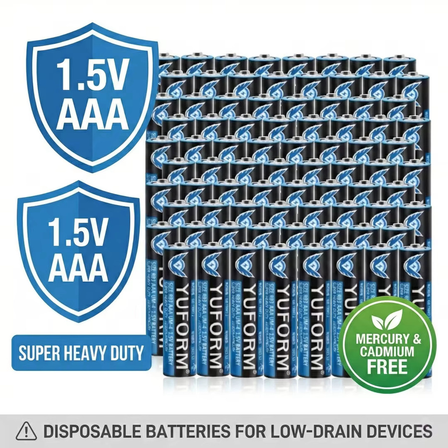 Koonenda AAA 1,5V Kohle-Zink-Batterie LR03 Trockenzellen für Fernbedienungen, Spielzeug und LED-Lichter - Bild 2