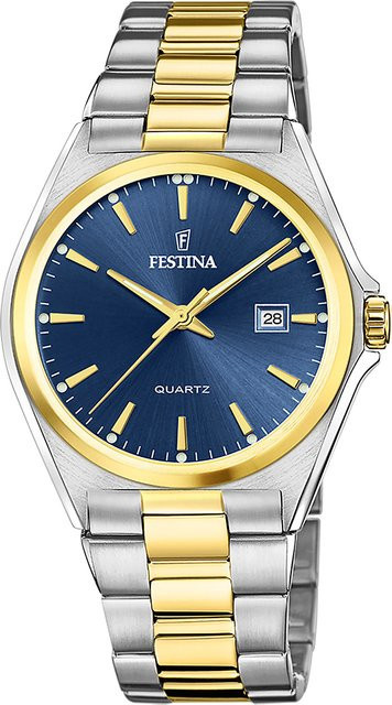 Festina Armbanduhr, Quarz, Edelstahl, Blau, 40 mm, Herren - Bild 1