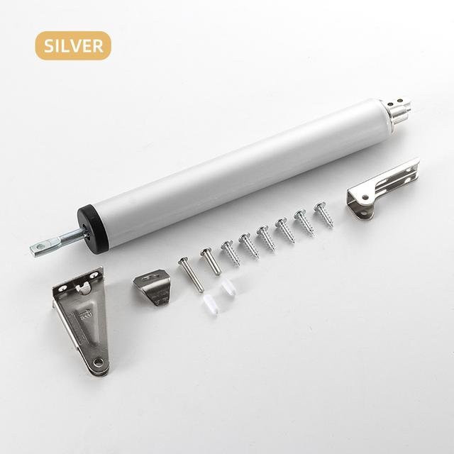 Pneumatischer Türschließer New Boy 02 aus Aluminiumlegierung in Silber, geräuschloser hydraulischer Puffer für Holztüren - Bild 1