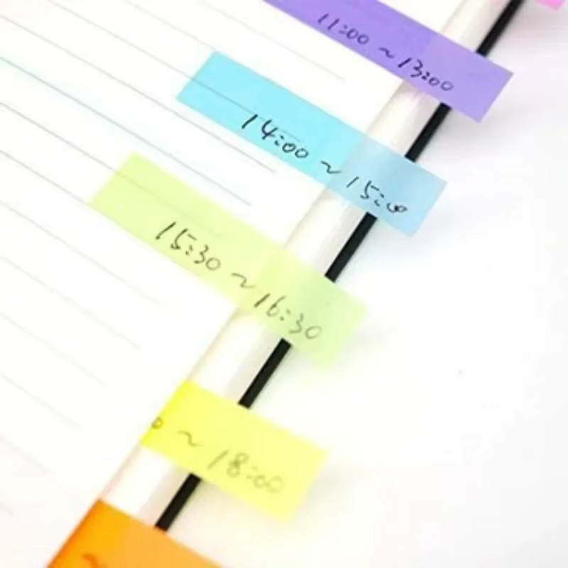 2er-Set Kreative Koreanische Schreibwaren Klebemarker Fluoreszierende Index-Sticker für Scrapbooking in Mehrfarbig - Bild 2