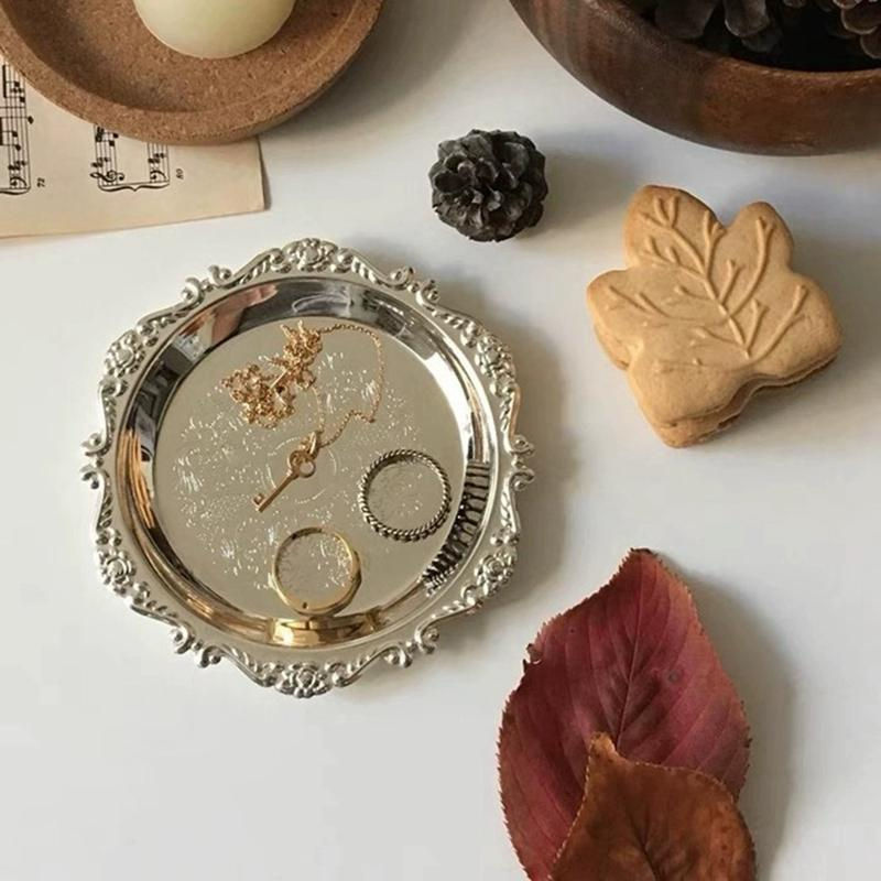 Rundes Metall-Lagerungstablett von TianJinGeErLiShangMaoYouXianGongSi in Silber für Schmuck und Dekoration - Bild 3