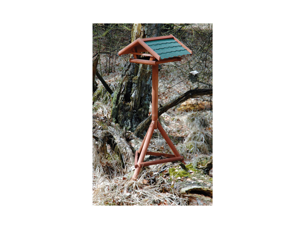 DOBAR Vogelhaus Panorama aus Holz mit Dreifuß-Ständer - Bild 2