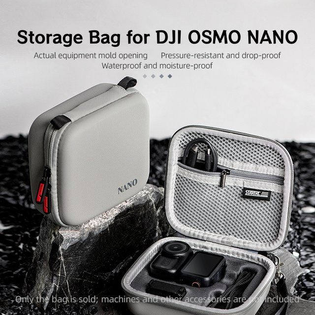 DJI OSMO NANO Aufbewahrungstasche aus PU für Zubehör in Grau - Bild 1