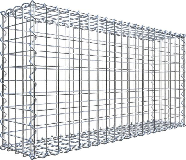 Gabiona Spiralgabione aus Stahl in Silbergrau, B/H/T: 50 x 100 x 20 cm - Bild 1