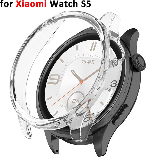 CAOWTAN Schutzhülle für Xiaomi Watch S5, PC, transparent, Unisex - Bild 1