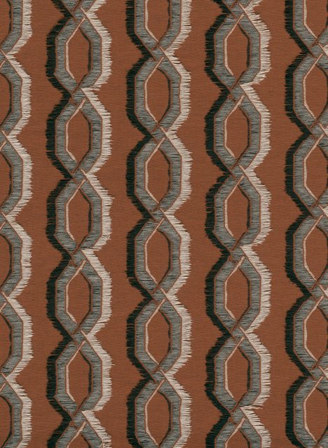 Arte Tapete Franges in Chestnut Brown mit abstraktem geometrischem Design aus Vlies - Bild 1