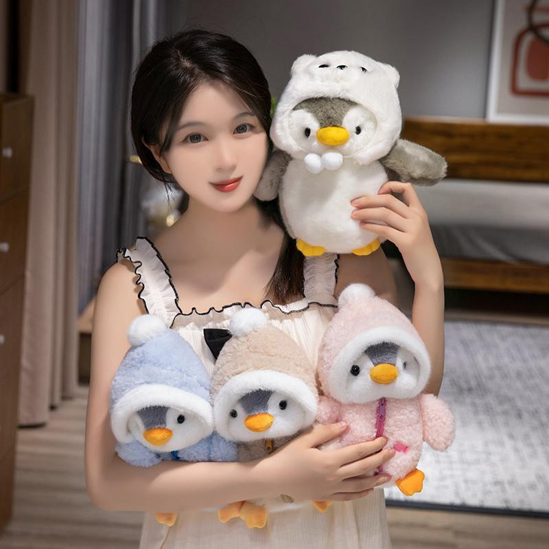 Süßer Mu Cheng Pinguin Plüschtier mit Kleidung und Hüten 25cm - Bild 2