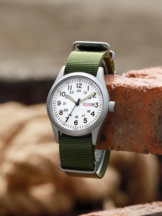 TPW Armbanduhr, Quarz, Edelstahl, 38 mm, Textil, Herren - Bild 1