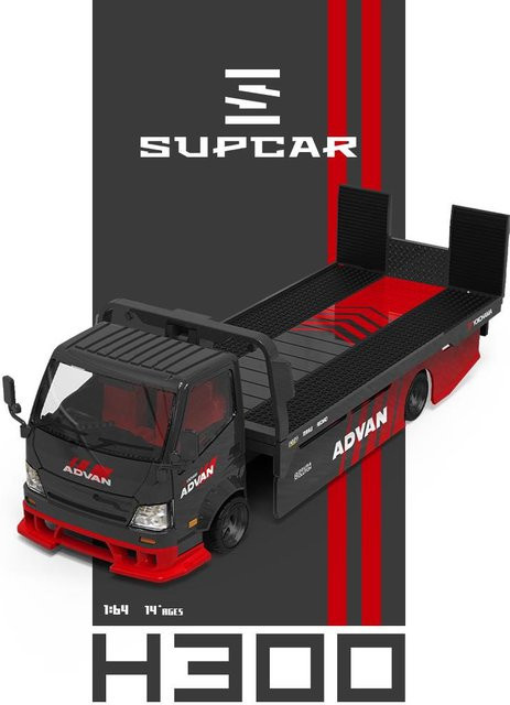 Supcar H300 Tieflader-Transportanhänger Advan, Modell, 1:64, ab 14 Jahren - Bild 1