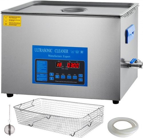 VEVOR Doppelfrequenz-Ultraschallreiniger mit Heizung, 22 l, Silber - Bild 1