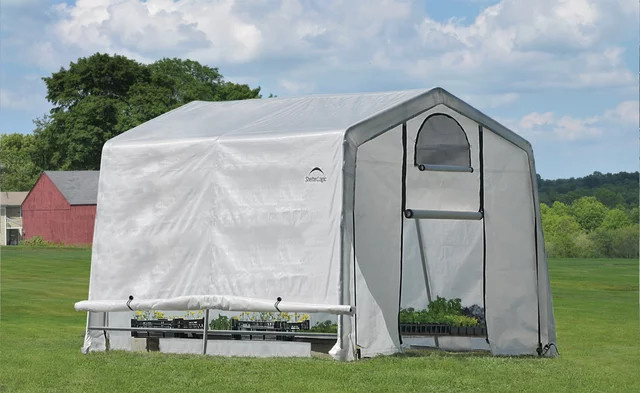 Shelter Logic Foliengewächshaus mit Satteldach in Weiss, B/T: 300 x 300 cm, Höhe: 240 cm - Bild 1