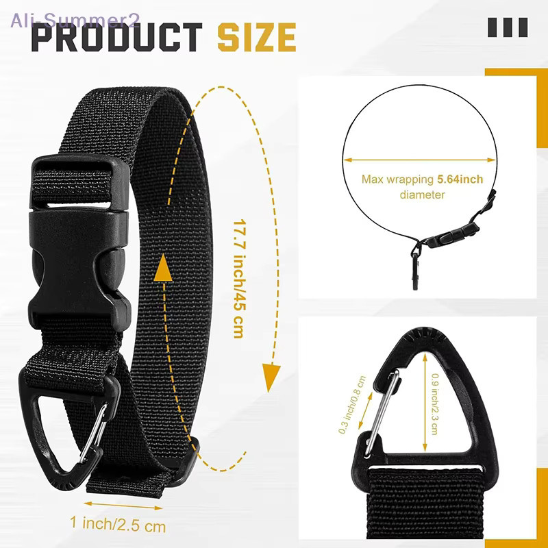 MX Verlängerungskabel-Organizer Schwarz 45 cm mit dreieckiger Clip-Schnalle und robustem Aufbewahrungsgurt für Werkstatt und Garage - Bild 3