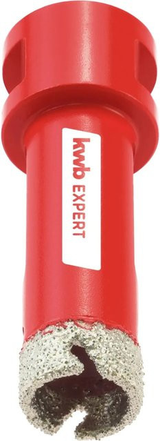 kwb Diamond Fliesenbohrer für Winkelschleifer M14, Durchmesser: 20 mm, Länge: 75 mm, Farbe: Rot - Bild 1