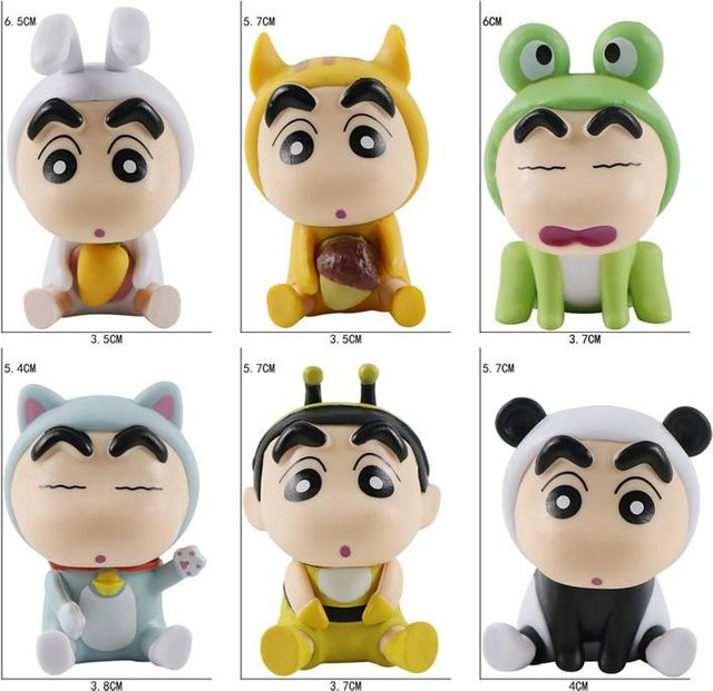Fashnics Crayon ShinChan Action Figuren 6-teiliges Set PVC 6cm - Bild 1